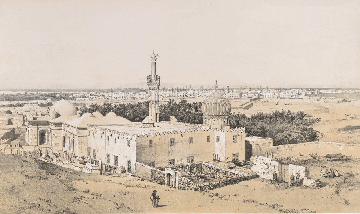 98.纳贝德米安清真寺，亚历山大城，1843年 作者 Joseph Philibert Girault De Prangey