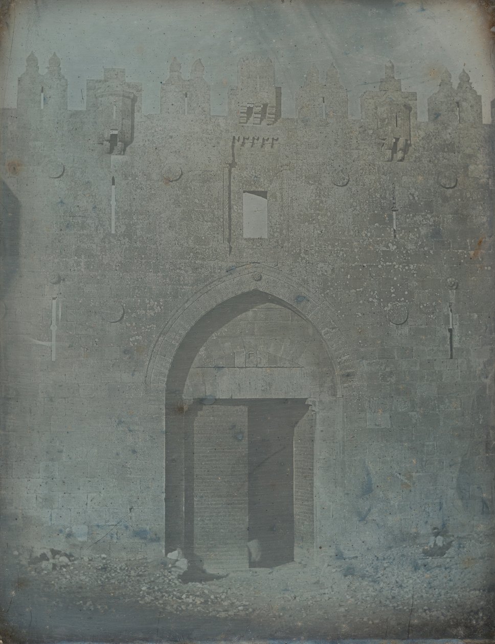 大马士革门，耶路撒冷，1842-44。 作者 Joseph Philibert Girault De Prangey