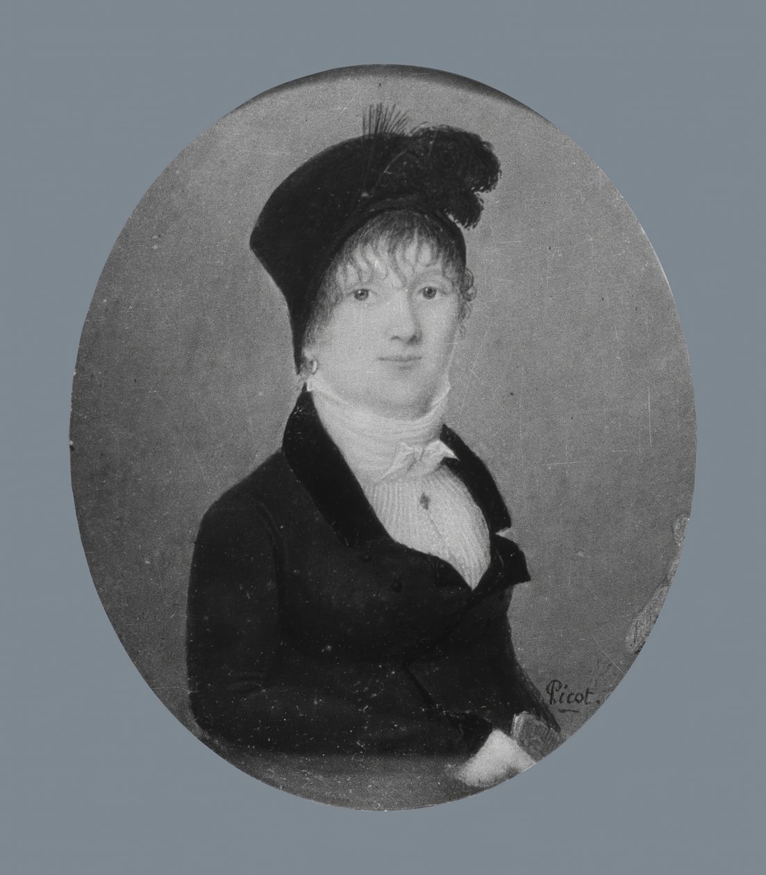 一位女士的画像，约1808年。 作者 Joseph Pierre Picot de Limoelan de Cloriviere