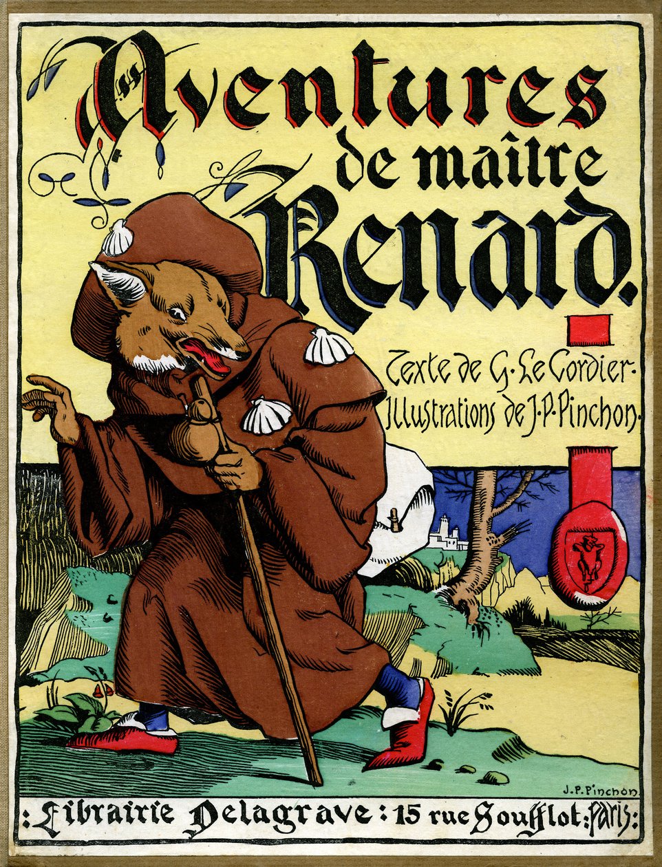 Les aventures de Maitre Renard》一书的封面（印刷品） 作者 约瑟夫·波菲里·平雄