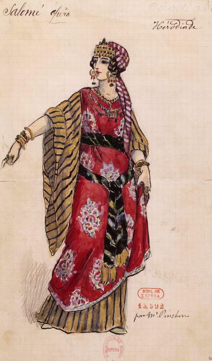 理查德-施特劳斯（Richard Strauss，1864-1949 年）的作品 Herodias for Salome，5 月 3 日在巴黎加尼叶歌剧院上演 作者 约瑟夫·波菲里·平雄
