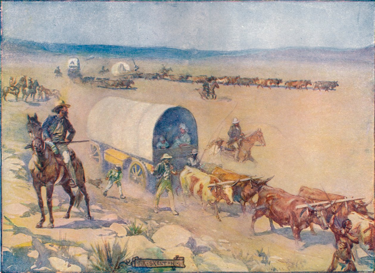 布洛克式货车在鲍洛平原上缓慢受伤，c1908，c1920。 作者 约瑟夫·拉特克利夫·斯凯尔顿