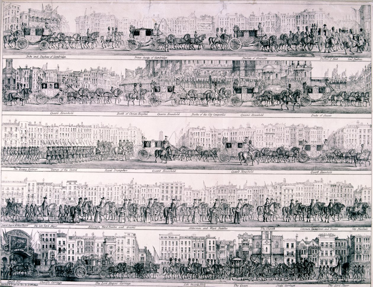 维多利亚女王在伦敦的行程，1837年 作者 约瑟夫·罗宾斯