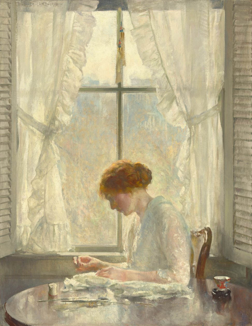 缝纫女工》，1916年。 作者 约瑟夫·罗德费尔·德坎普
