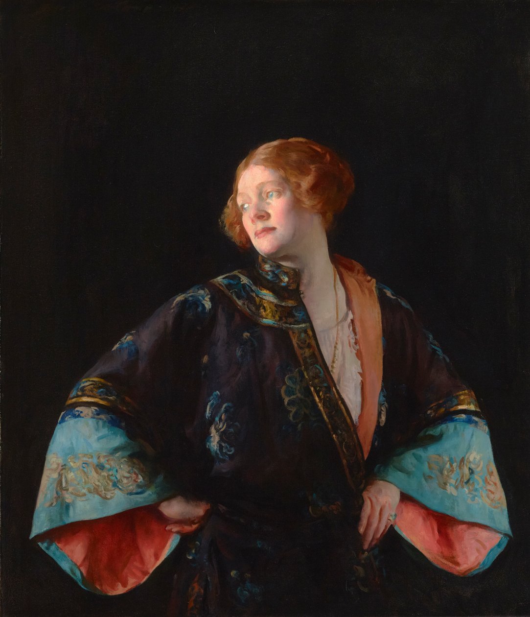 蓝色华服》（蓝色和服）1922 年（布面油画） 作者 约瑟夫·罗德佛·德·坎普