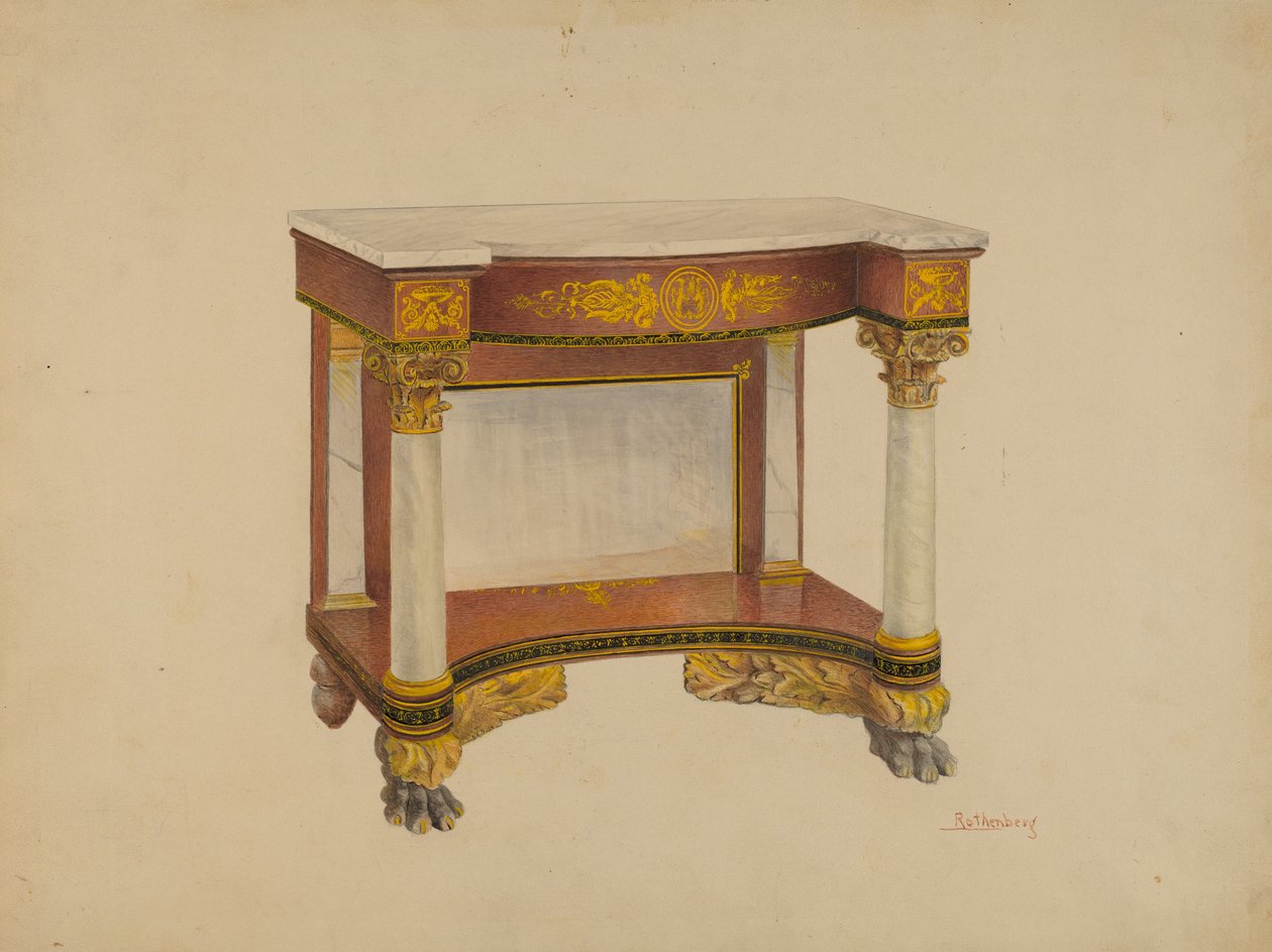 梳妆台，1936年。 作者 约瑟夫·罗森伯格