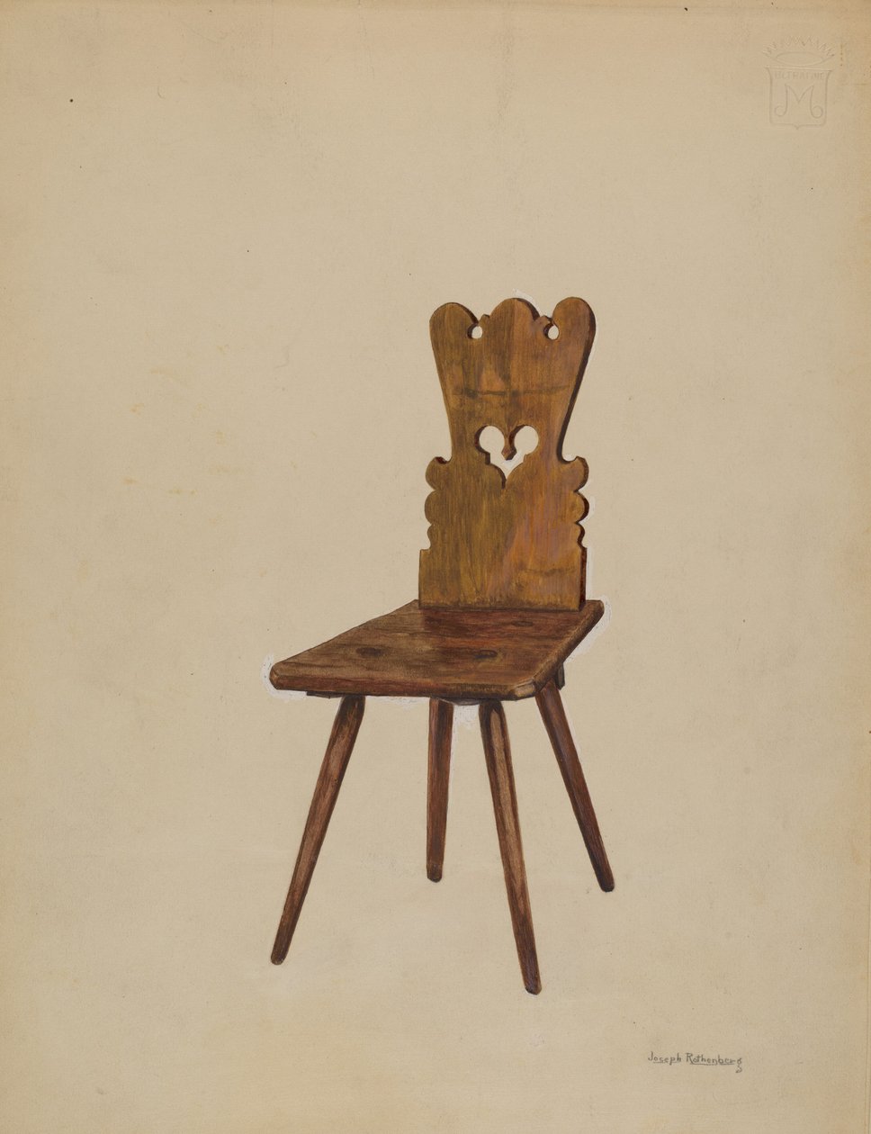 边椅, 1936. 作者 约瑟夫·罗森伯格