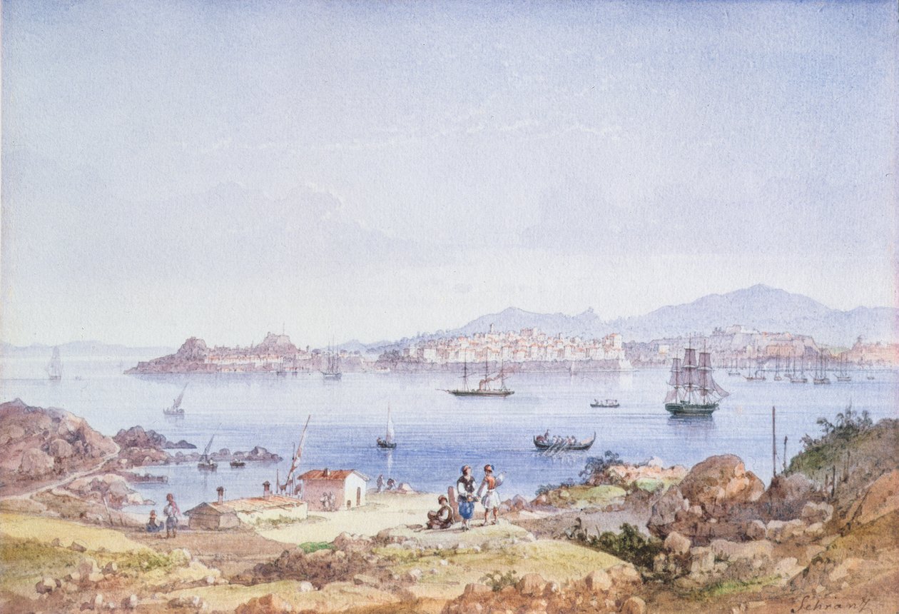 来自Vidho岛的科孚岛，1789年（wc） 作者 约瑟夫·施兰兹