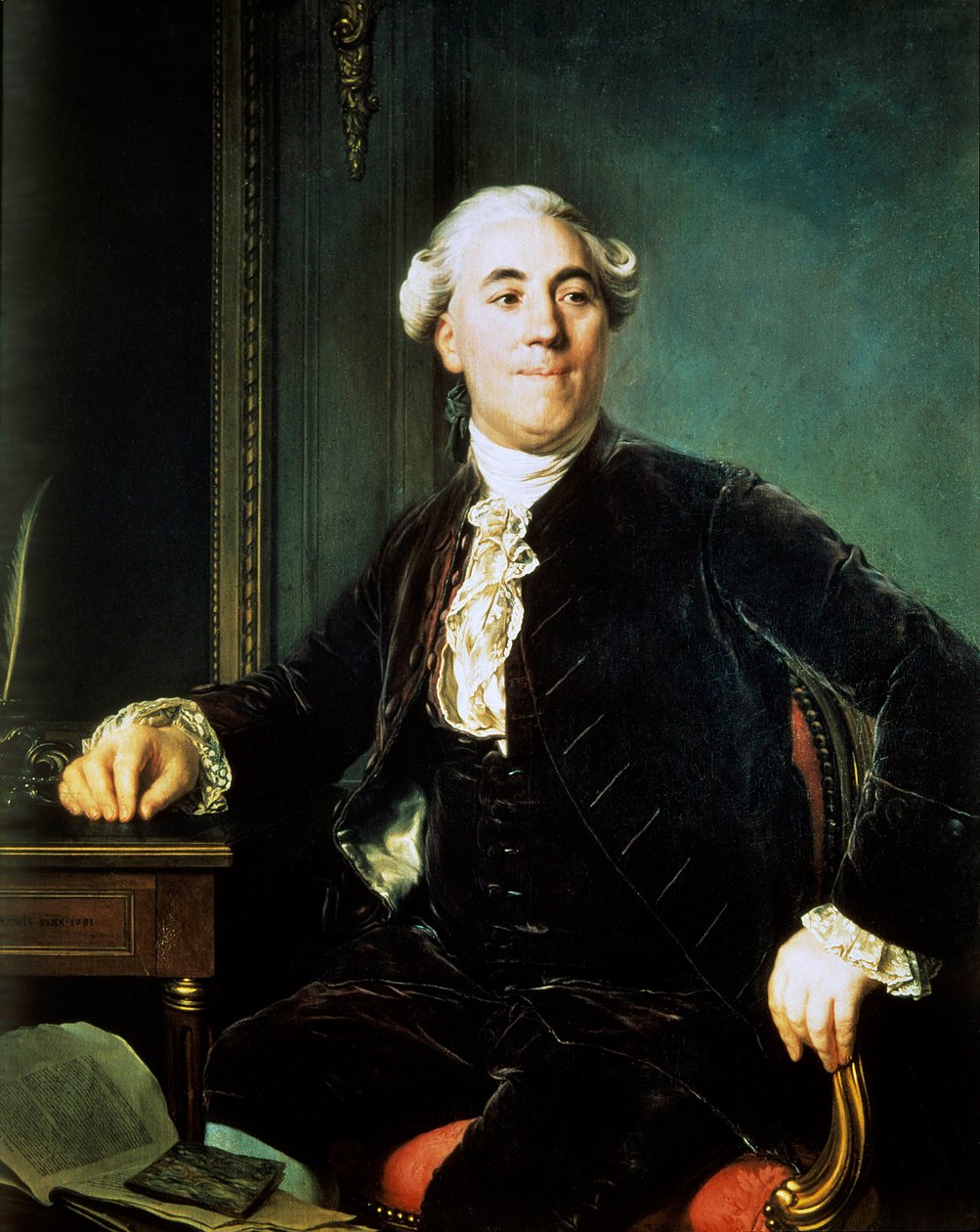 Portrait of Jacques Necker (1732-1804) He was Minister of Finance under Louis XVI - Painting by Joseph Siffred Duplessis (1725-1802) (Joseph-Siffred, Joseph Siffrede, Joseph-Siffrede, Joseph Siffrein, Joseph-Siffrein) 作者 约瑟夫·西弗雷德·杜普莱西斯