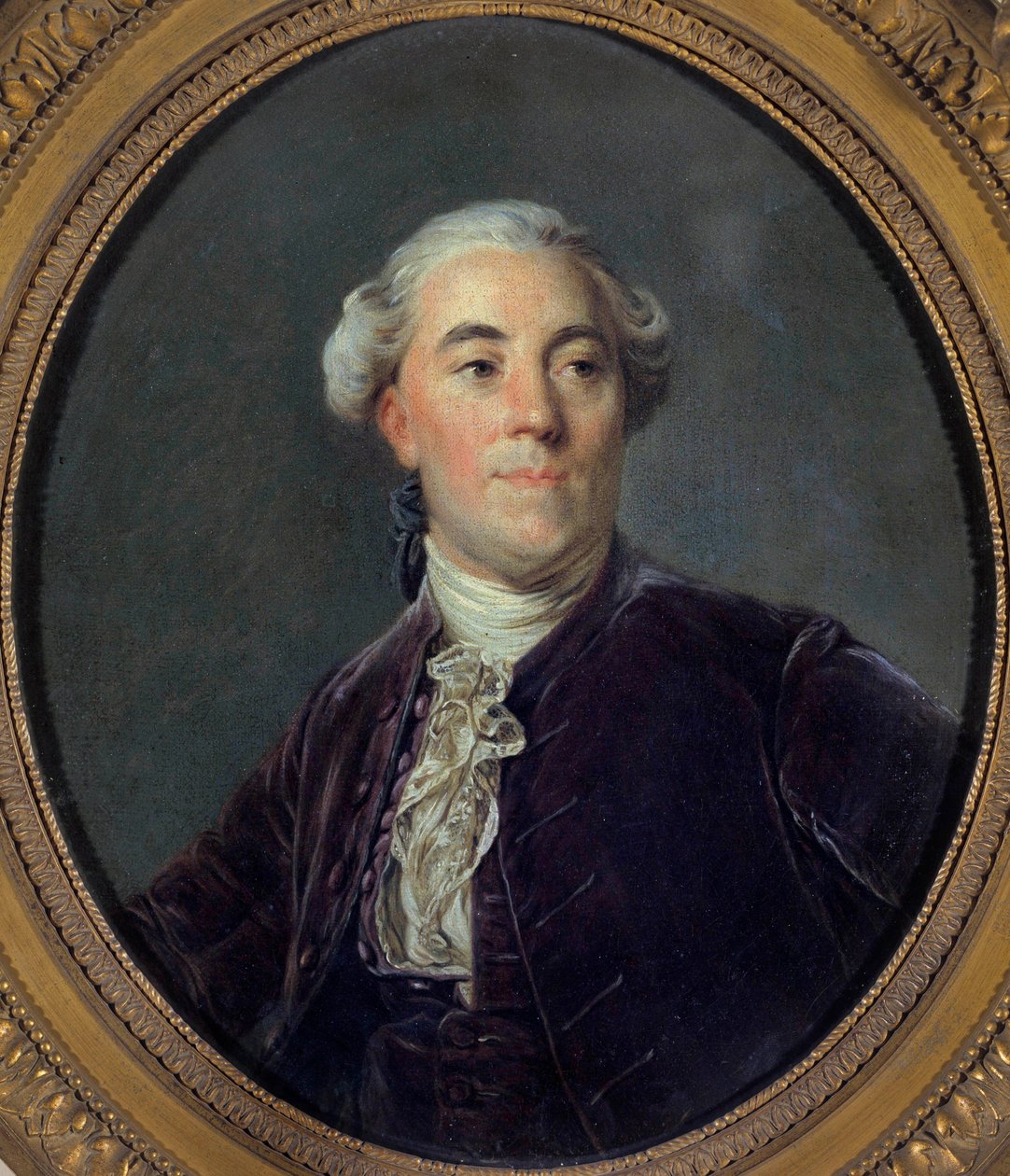 雅克·内克尔 (1732-1804) 部长的肖像 约瑟夫·西弗莱德·杜普莱西 (1725-1802) 绘画 (Joseph-Siffred, Joseph Siffrede, Joseph-Siffrede, Joseph Siffrein, Joseph-Siffrein) 1781 Dim 0,32x0,27 作者 约瑟夫·西弗雷德·杜普莱西斯