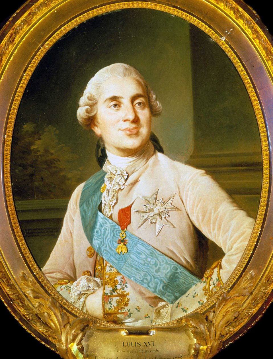 Duplessis 的路易十六 (1754 - 1793) 肖像。 作者 约瑟夫·西弗雷德·杜普莱西斯