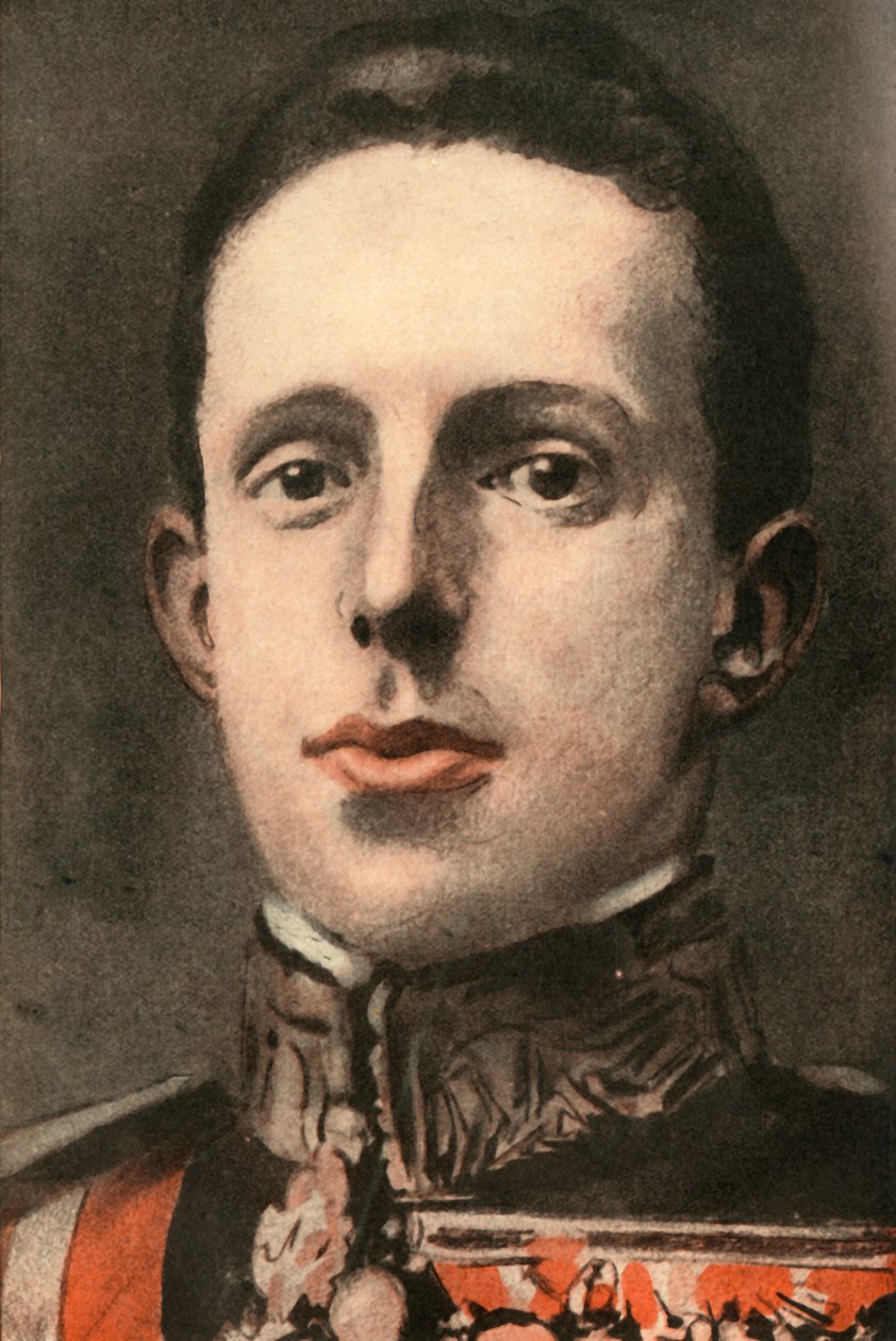 西班牙国王阿方索十三世（Alfonso XIII。），1910年。 作者 约瑟夫·辛普森