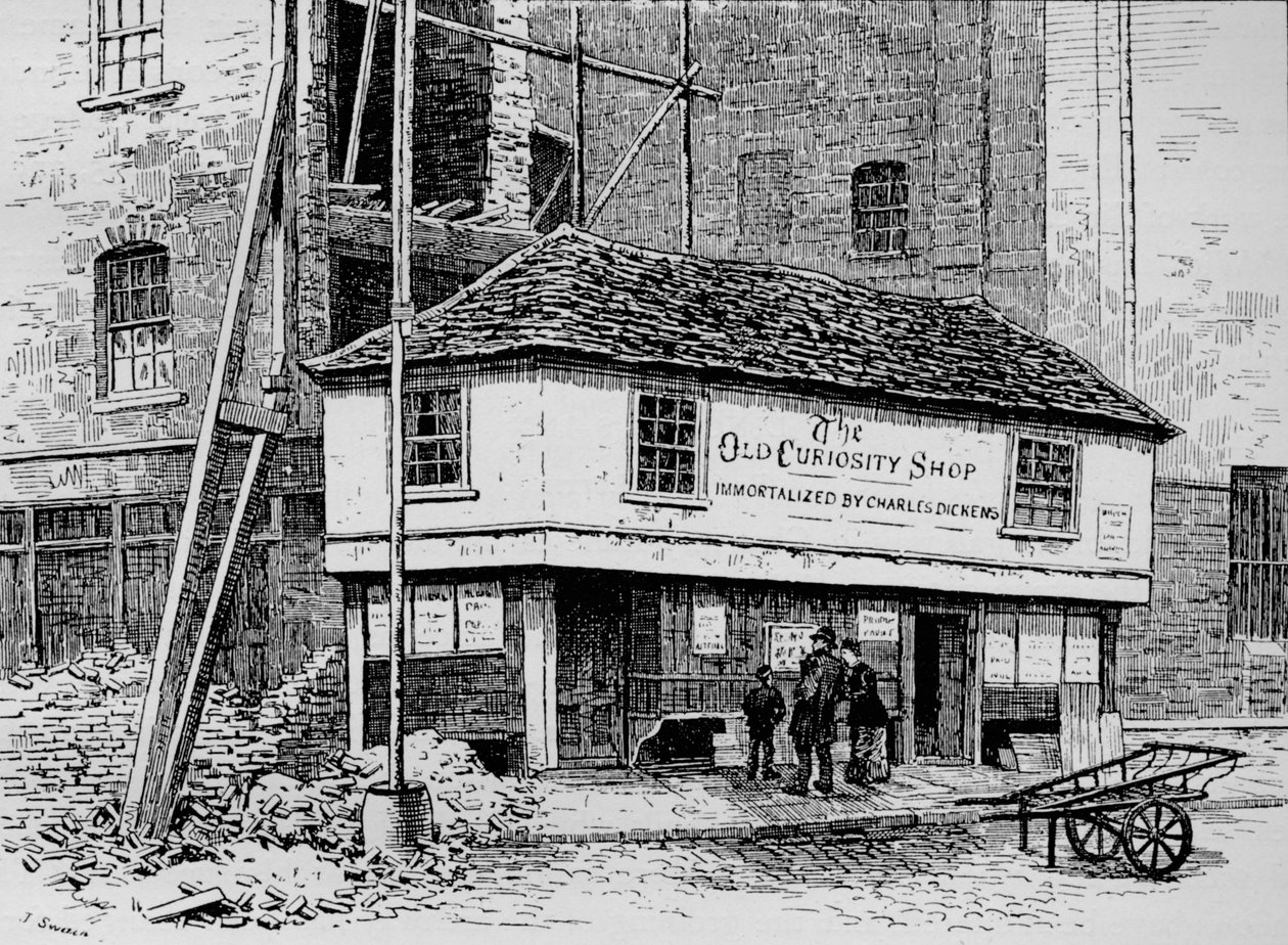 Lincolns Inn Fields附近的老好奇商店，伦敦，c1860 1911年 作者 约瑟夫·斯温