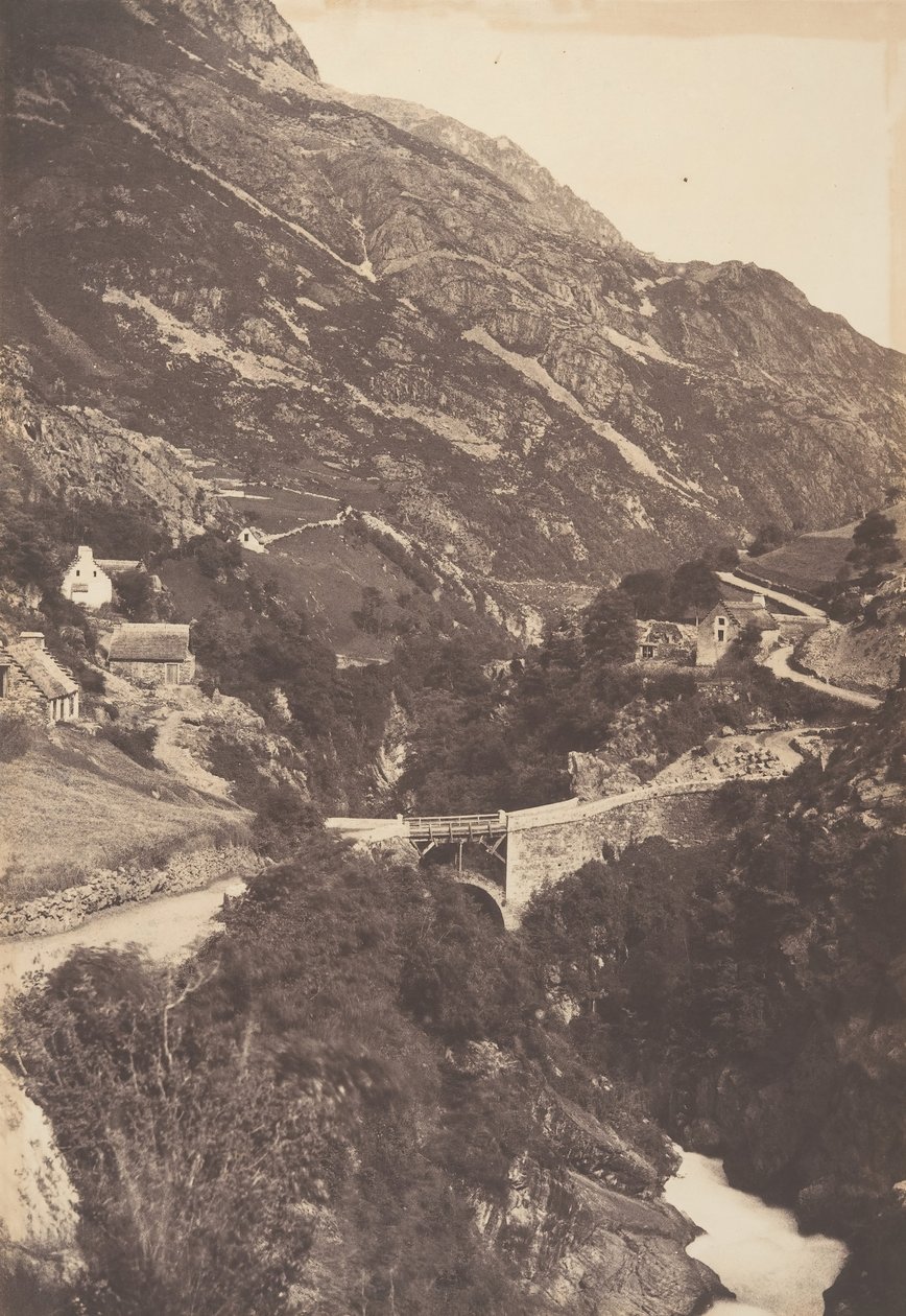 西亚桥（Pont de Sia） 加瓦尼-圣索韦尔路（Route de Gavarnie），1853年。 作者 约瑟夫维吉耶