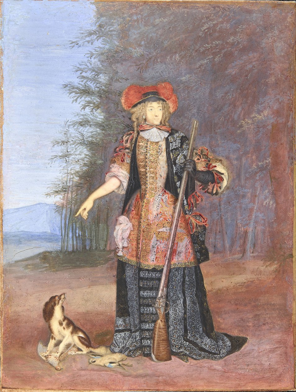 伊丽莎白-夏洛特的肖像，帕拉廷公主1652-1722，奥尔良公爵夫人，约1671年。 作者 约瑟夫·维尔纳