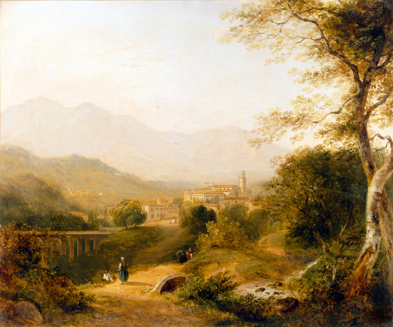 意大利风景，1839年。 作者 约瑟夫·威廉·艾伦