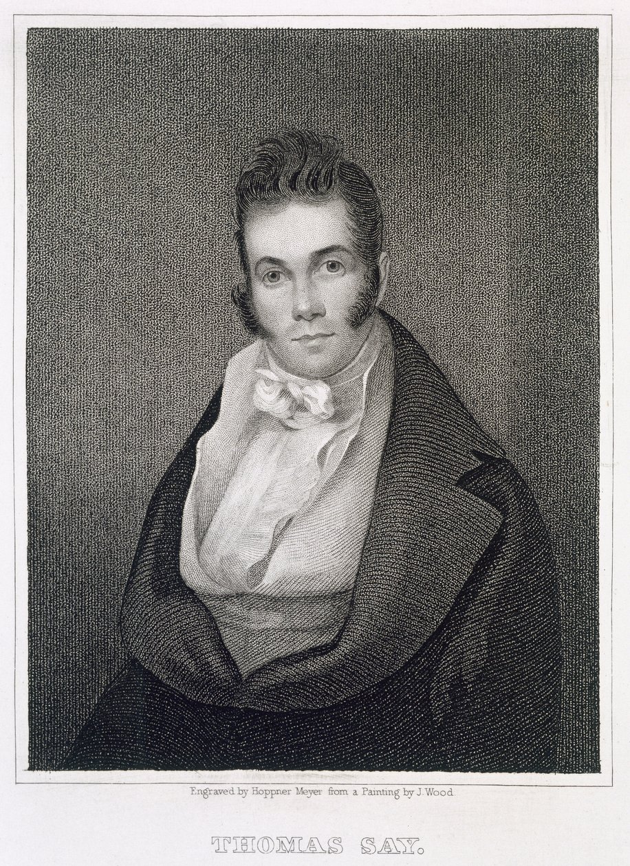 Thomas Say（1787-1834），由Henry Hoppner Meyer（1787-1847）刻 作者 约瑟夫·伍德