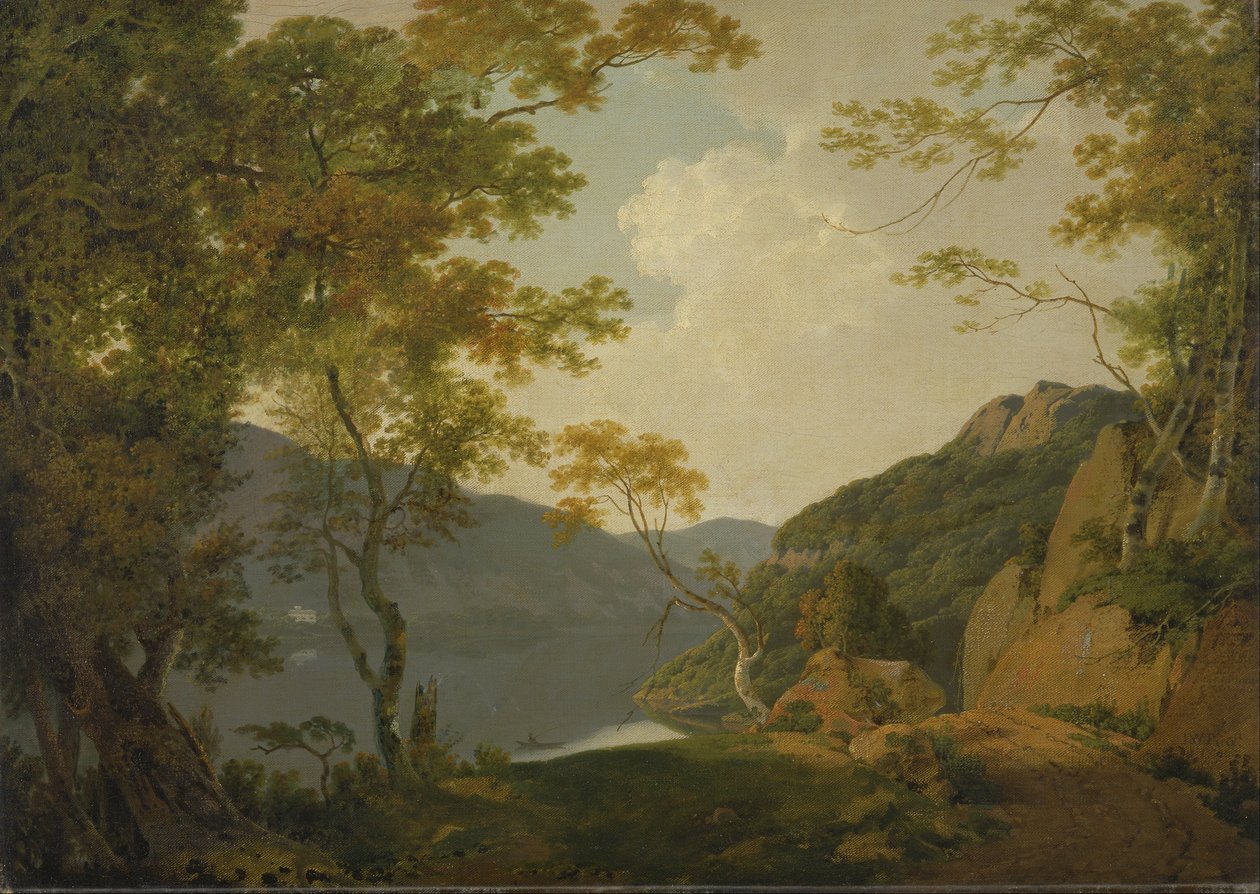 湖景 作者 德比的约瑟夫·赖特
