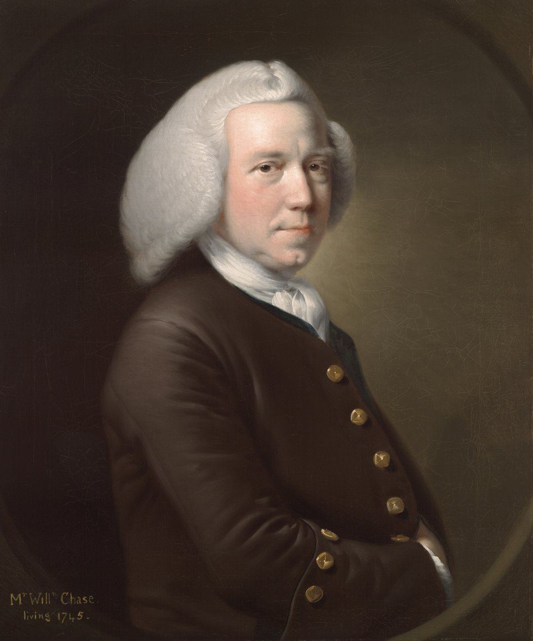 William Chase先生的肖像，Sr。，1760-65 作者 德比的约瑟夫·赖特