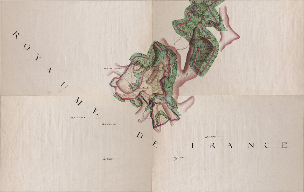 约瑟夫-德-费拉里斯（1726 - 1814）绘制的比利时格内尔地图 作者 约瑟夫·让·弗朗索瓦
