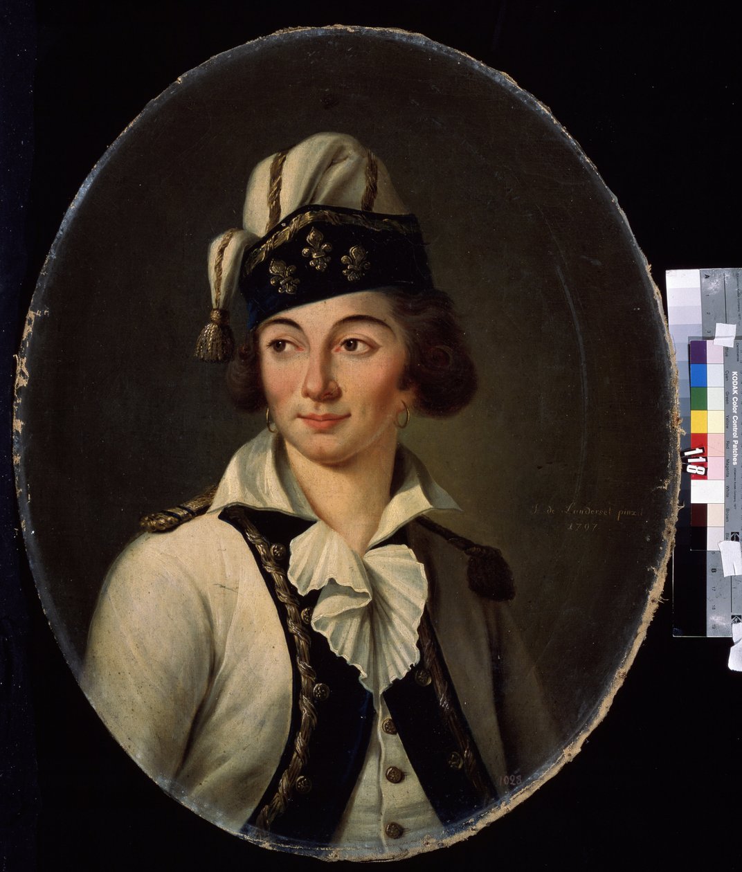 "着变装的女士肖像》（Portrait de dame deguisee） 约瑟夫-德-兰德塞特（1753-1824 年）1797 年 Mikhail Kroshitsky 艺术博物馆，塞瓦斯托波尔（塞巴斯托波尔），乌克兰 作者 约瑟夫·德·兰德塞特