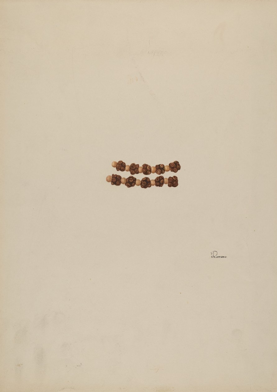 Rosary Beads, 约1940年。 作者 约瑟芬·C·罗马诺