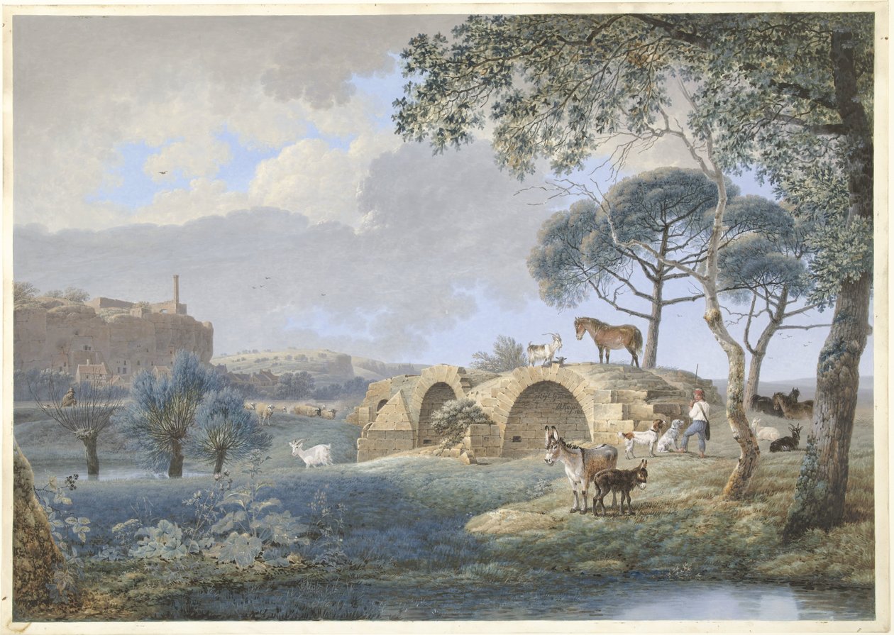 在游览中查看（对象上的标题） 作者 Josephus Augustus Knip（艺术家签名）