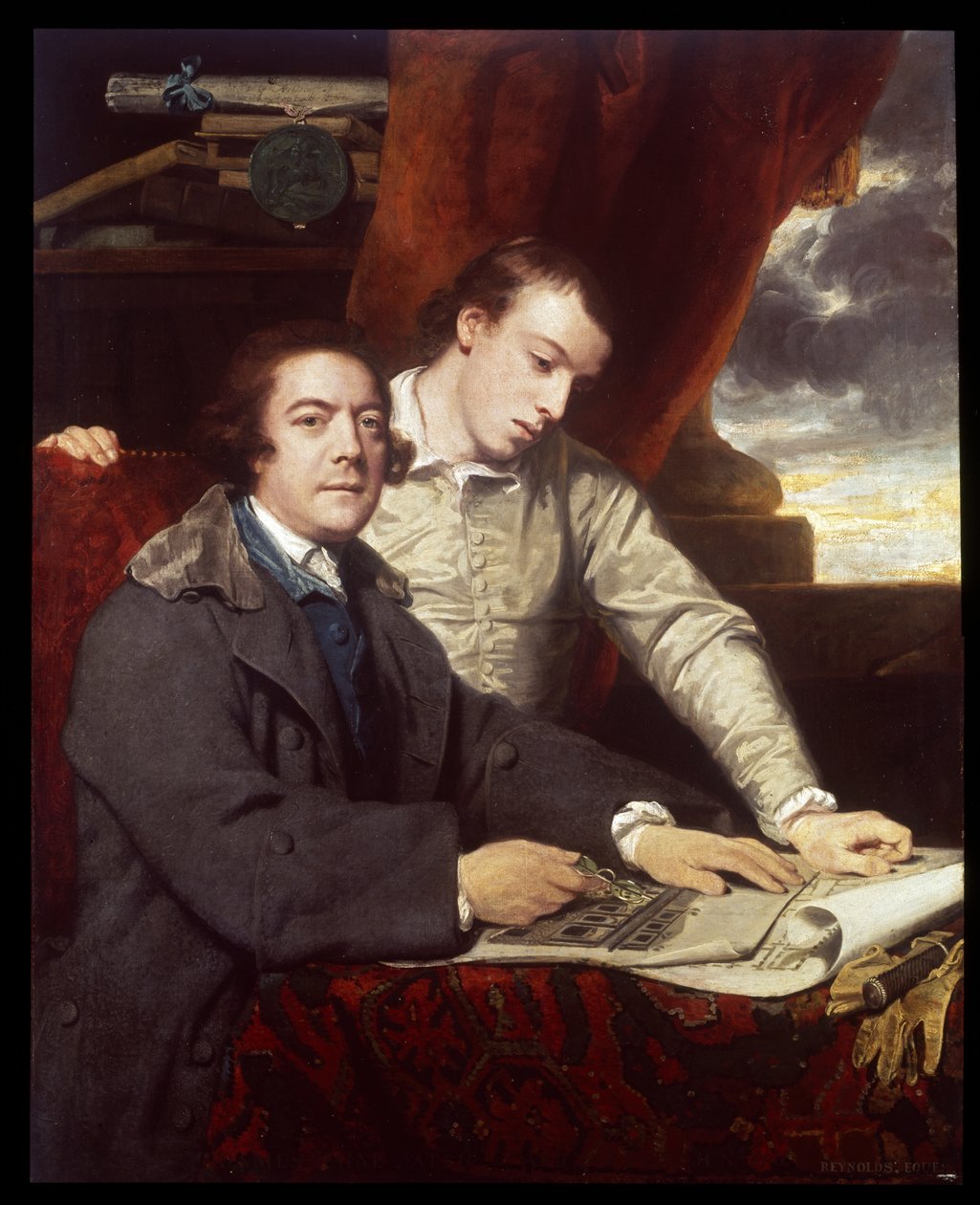 詹姆斯潘恩，建筑师和他的儿子詹姆斯，1764年 作者 约书亚·雷诺兹（Joshua Reynolds）