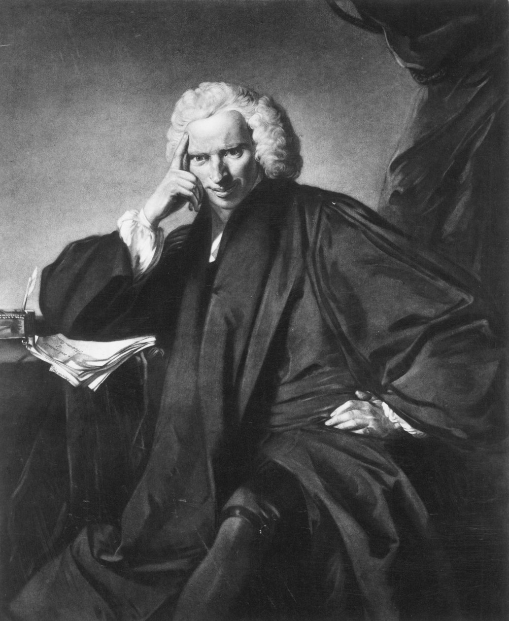 劳伦斯斯特恩，由爱德华费舍尔雕刻 作者 约书亚·雷诺兹（Joshua Reynolds）