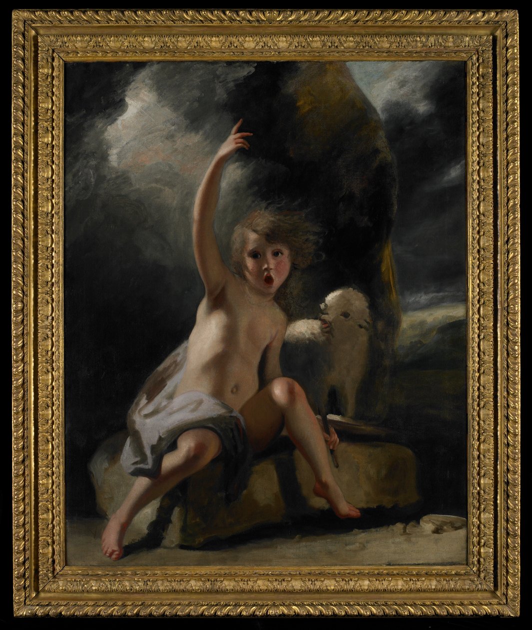 在荒野中的儿童浸信会，c.1776 作者 约书亚·雷诺兹（Joshua Reynolds）
