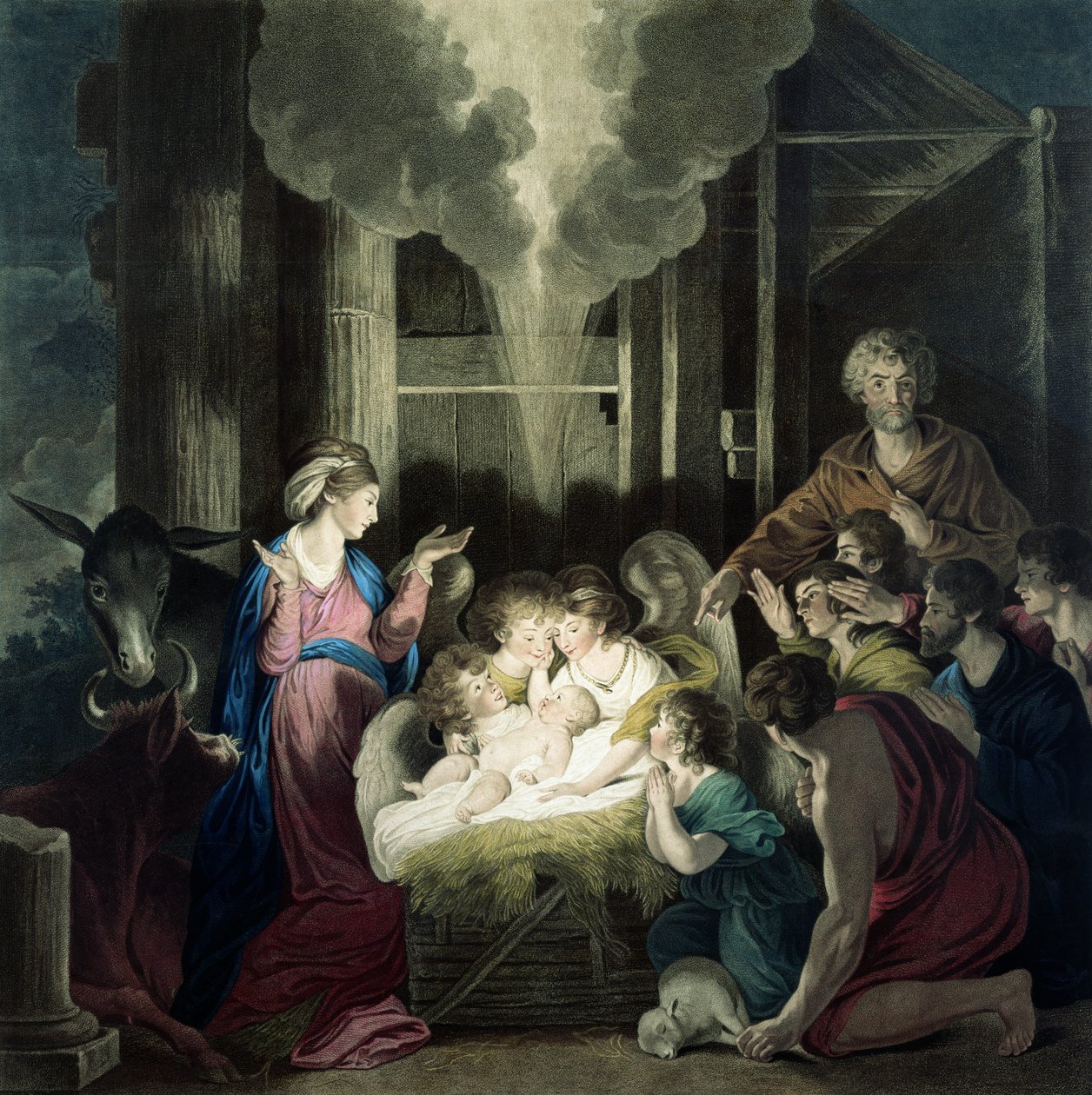 诞生，由GS和SG Facius雕刻，1785年 作者 约书亚·雷诺兹（Joshua Reynolds）