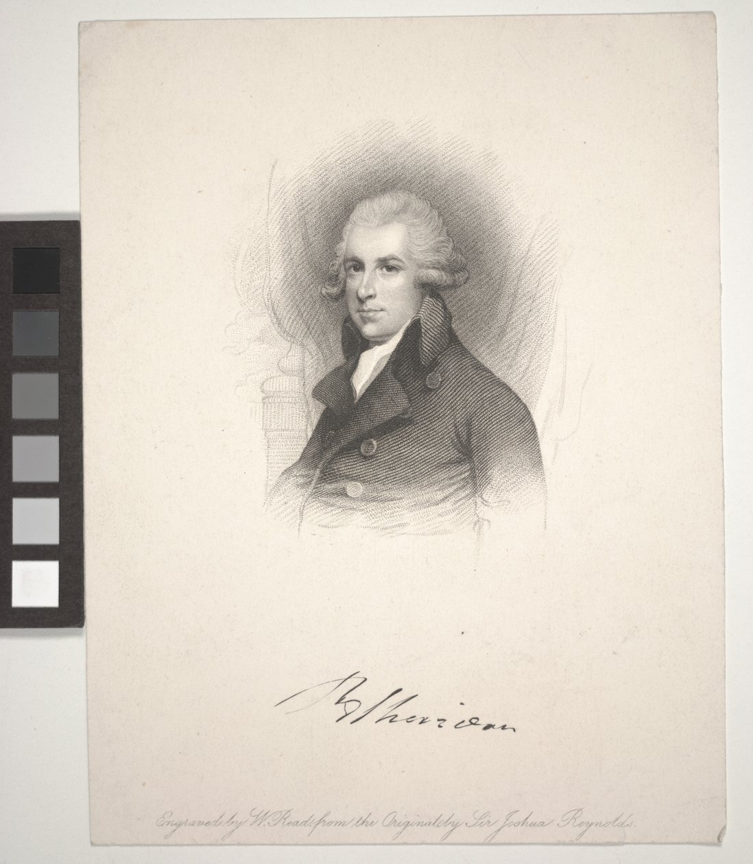 理查德·布林斯利·谢里登（Richard Brinsley Sheridan），由W. Read雕刻（1824-1837） 作者 约书亚（之后）雷诺兹