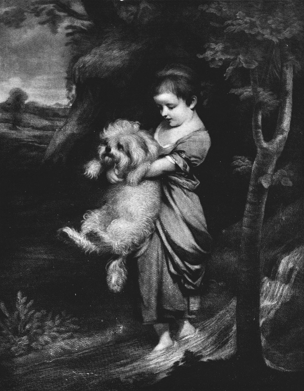 穿越溪流，c1767，1911年 作者 约书亚·雷诺兹（Joshua Reynolds）