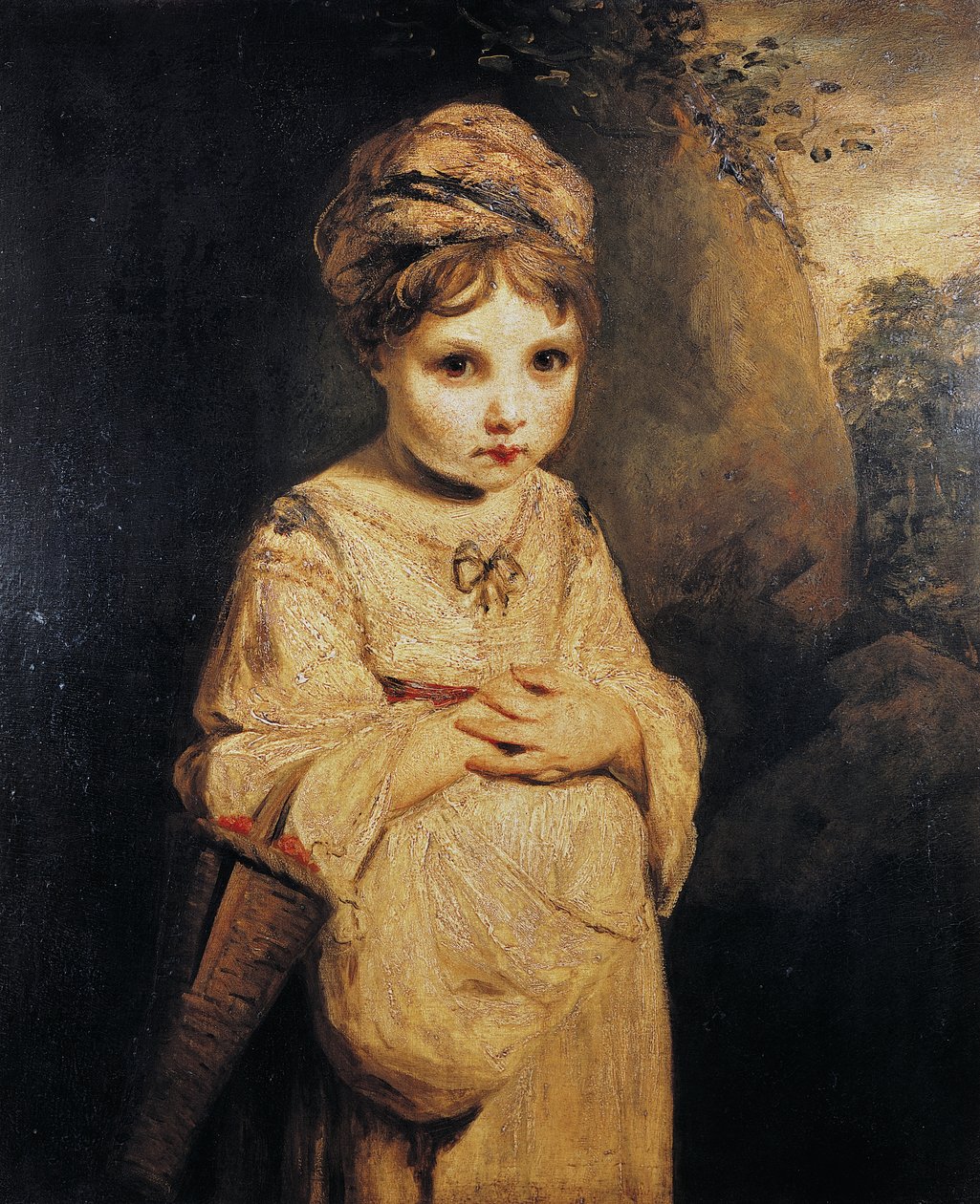 拿着草莓的女孩，约书亚-雷诺兹（1723-1792）的画作，布面油画，76，6x63，7厘米 作者 约书亚·雷诺兹（Joshua Reynolds）