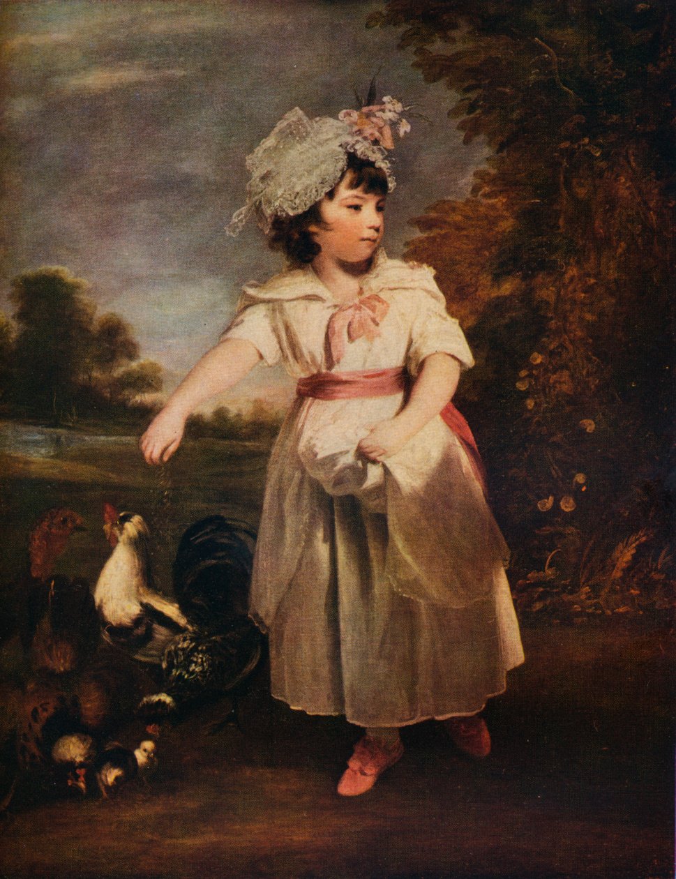 凯瑟琳·佩勒姆·克林顿夫人（Catherine Pelham Clinton）喂鸡，1781年，1931年 作者 约书亚·雷诺兹（Joshua Reynolds）