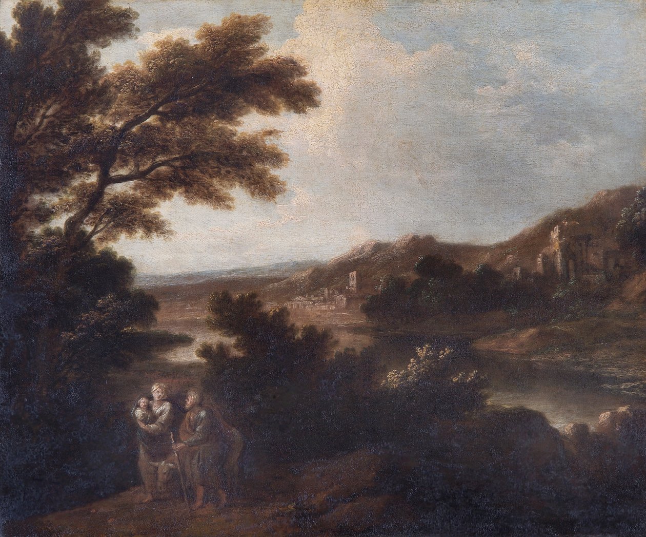飞入埃及的风景（布面油画） 作者 约书亚·雷诺兹（Joshua Reynolds）