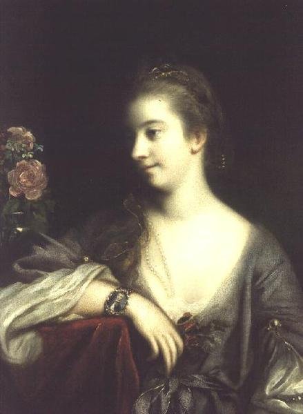 多米尼克-安吉洛夫人，约1759年（布面油画 作者 约书亚·雷诺兹（Joshua Reynolds）