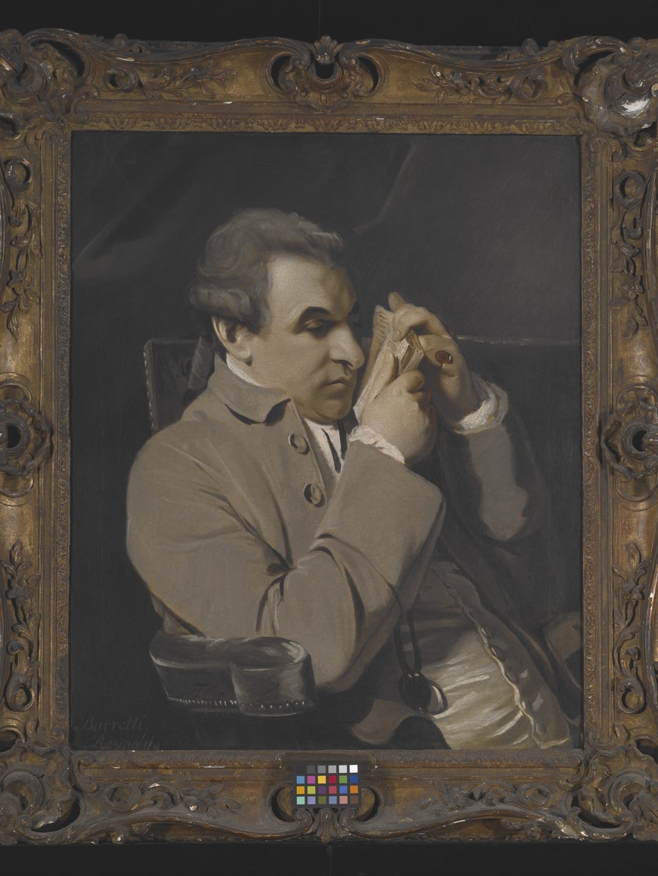 约瑟夫-巴雷蒂肖像（布面油画） 作者 约书亚·雷诺兹（Joshua Reynolds）