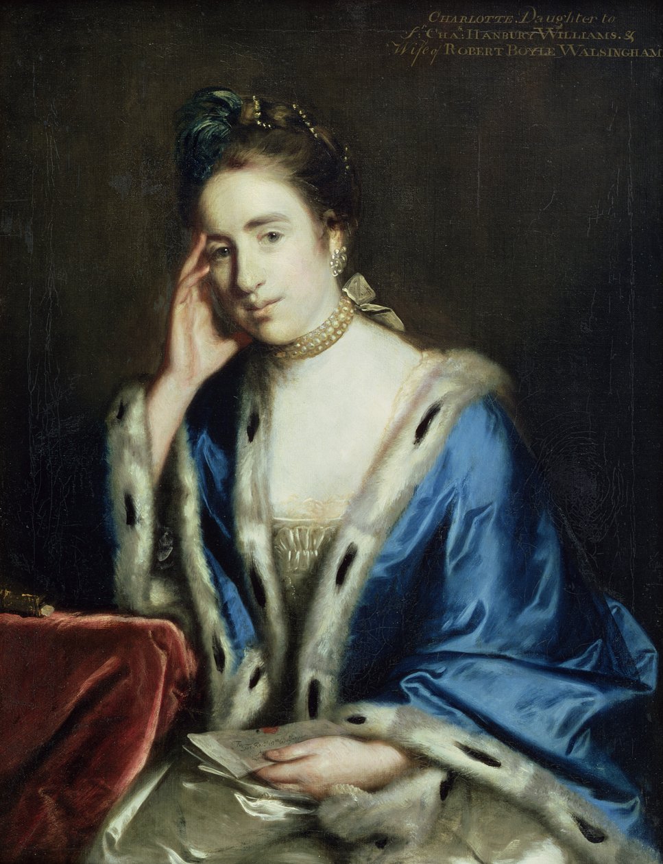夏洛特沃尔辛厄姆的肖像，1760年 作者 约书亚·雷诺兹（Joshua Reynolds）