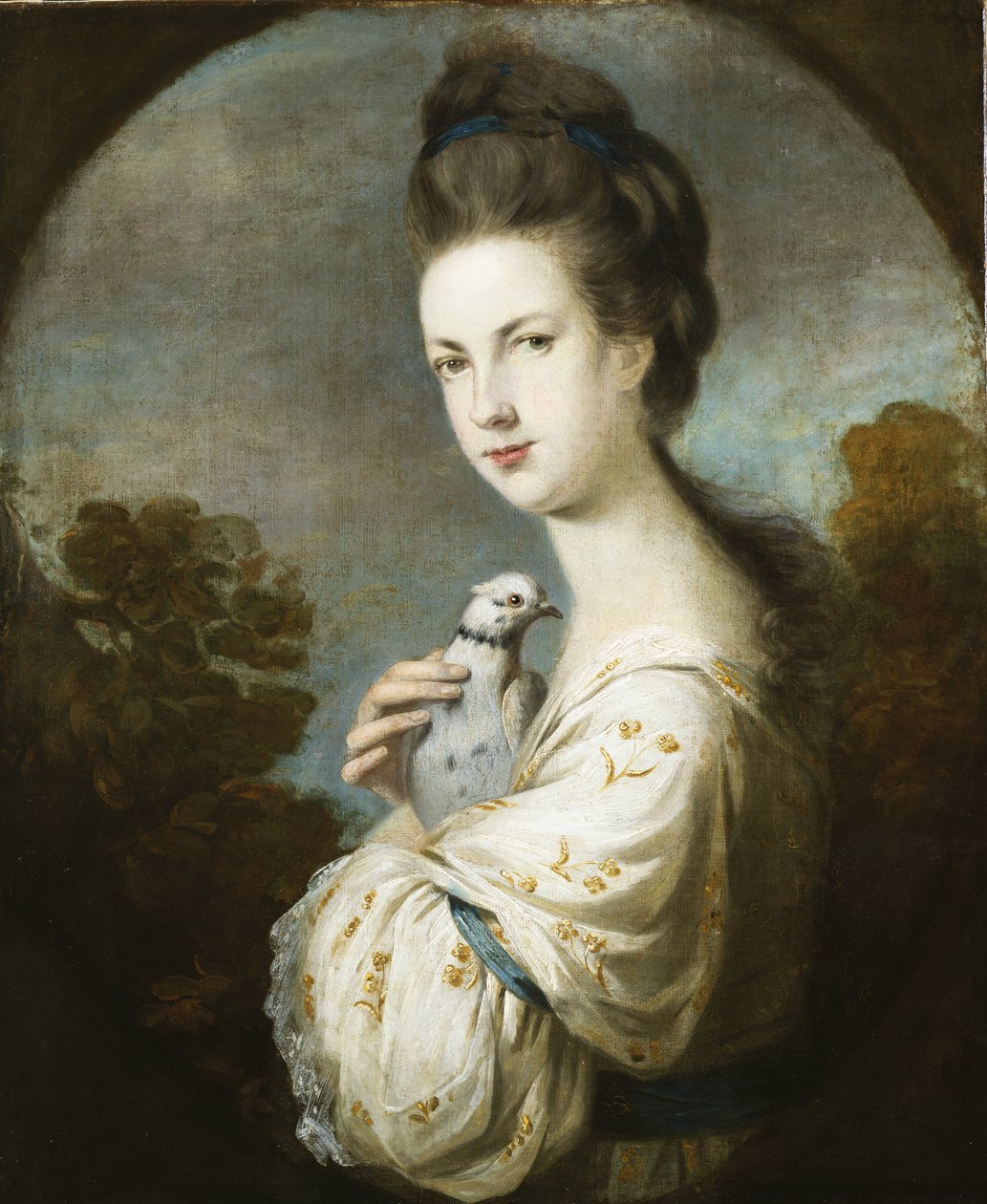 朱丽叶·兰顿小姐站立的肖像，半身，1764年 作者 约书亚·雷诺兹（Joshua Reynolds）