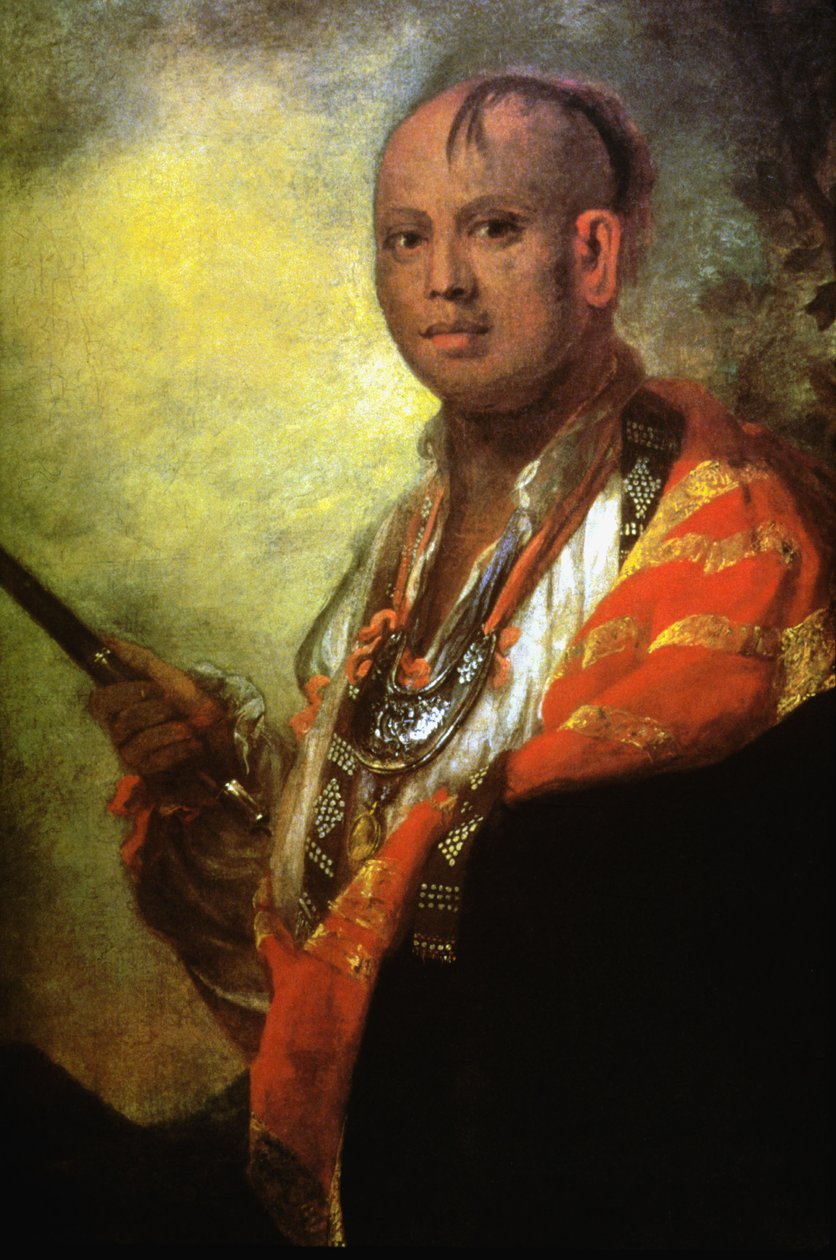 切罗基部落首领 Syacaust Ukah 的肖像 作者 约书亚·雷诺兹（Joshua Reynolds）