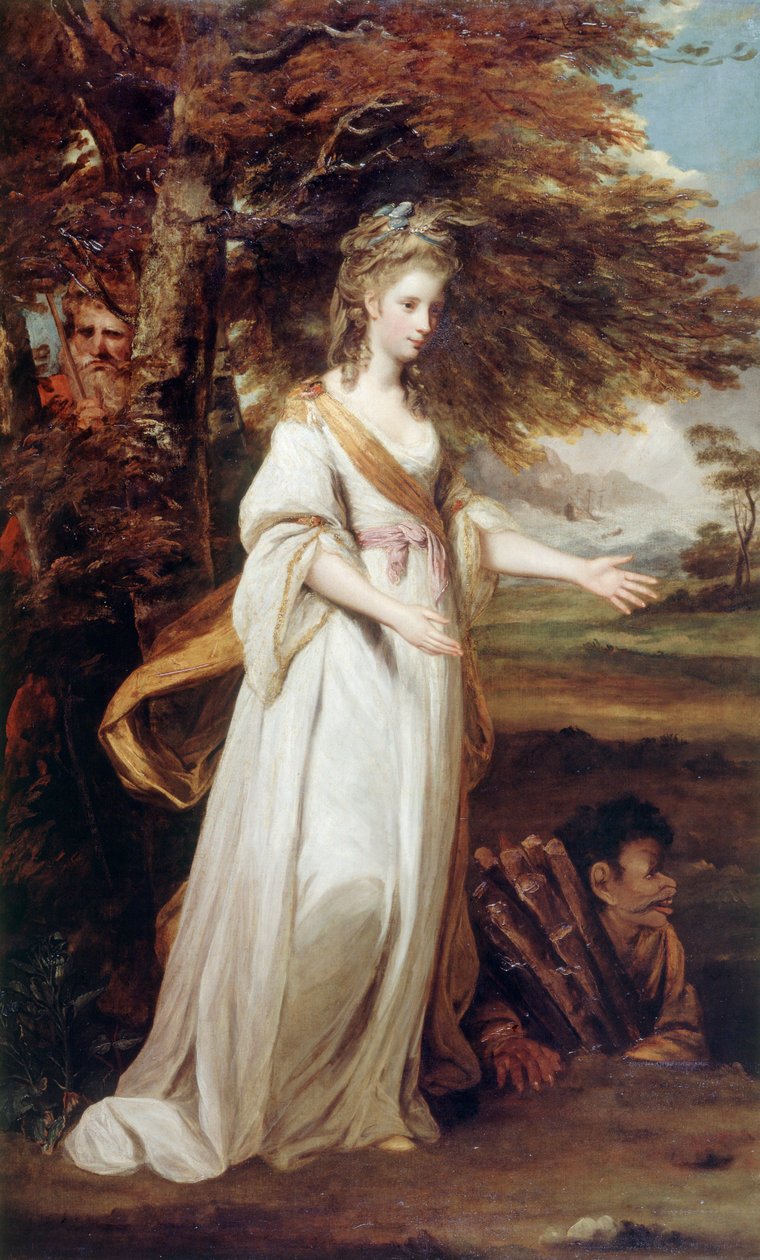 饰演 "米兰达 "的托勒马赫夫人阁下 作者 约书亚·雷诺兹（Joshua Reynolds）
