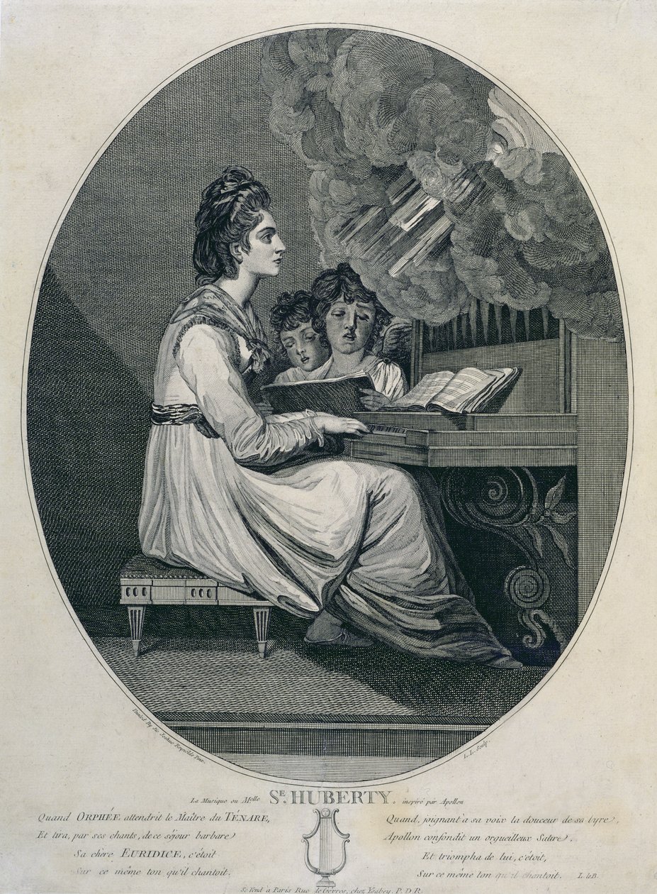 Mademoiselle S. Huberty的音乐灵感来自阿波罗 作者 约书亚·雷诺兹（Joshua Reynolds）