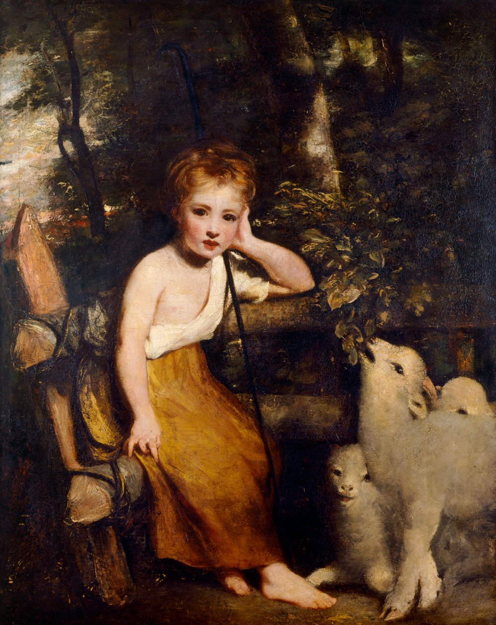年轻的牧羊女》（布面油画） 作者 约书亚·雷诺兹（Joshua Reynolds）