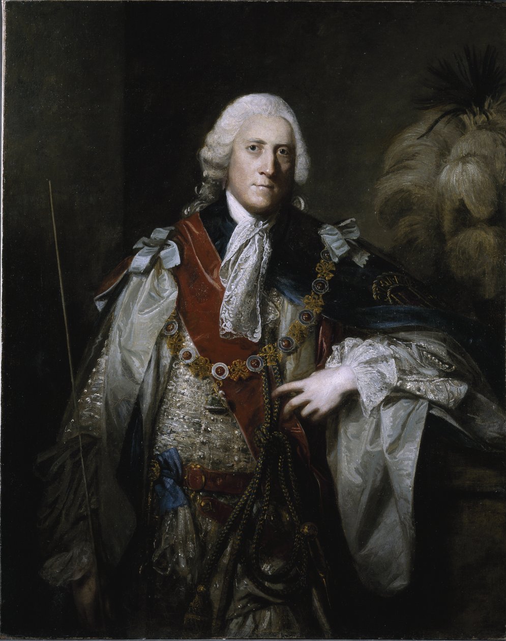 威廉-卡文迪什，德文郡第四公爵（布面油画 作者 约书亚·雷诺兹（Joshua Reynolds）
