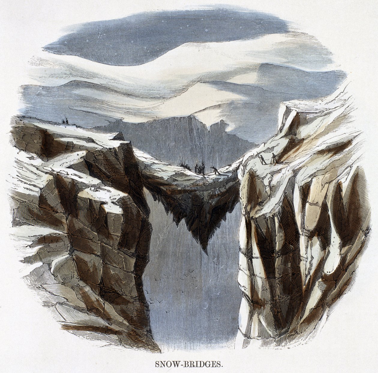 雪桥，来自自然现象，1849年 作者 乔西亚·伍德·怀珀（Josiah Wood Whymper）
