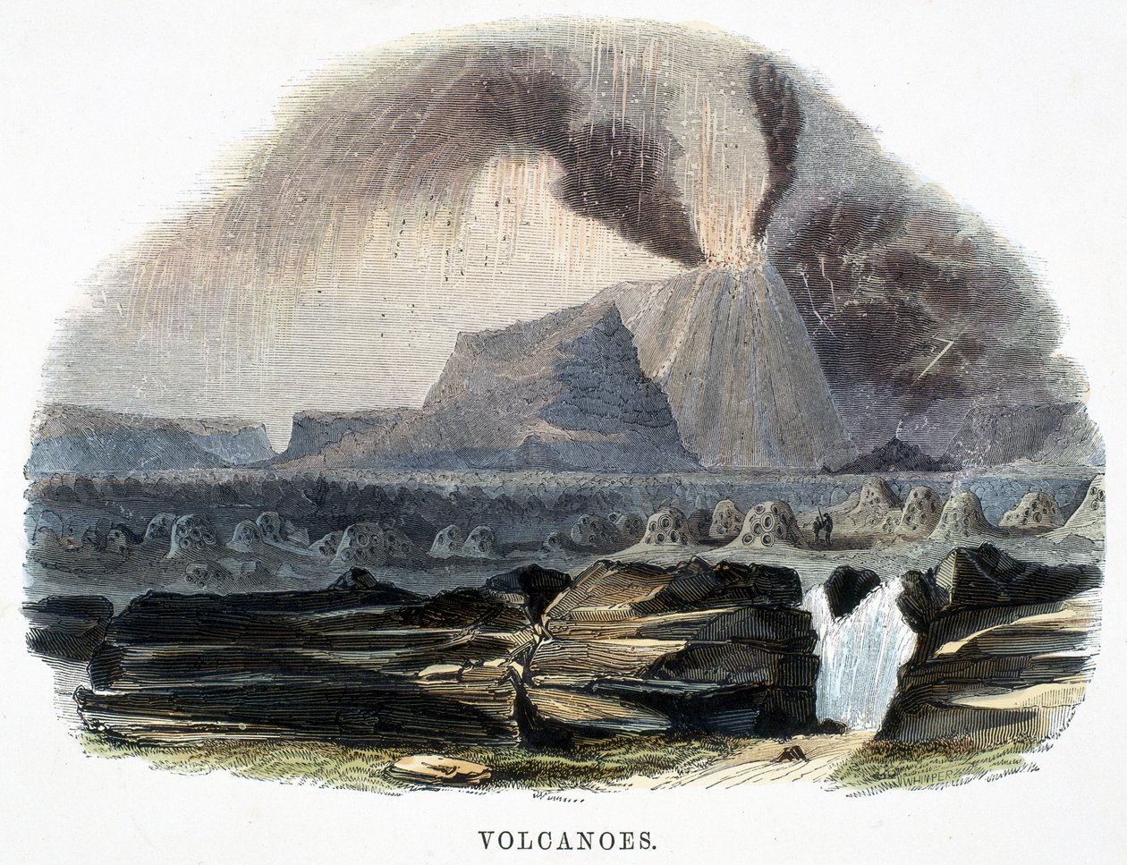 火山，来自自然现象，1849年 作者 乔西亚·伍德·怀珀（Josiah Wood Whymper）