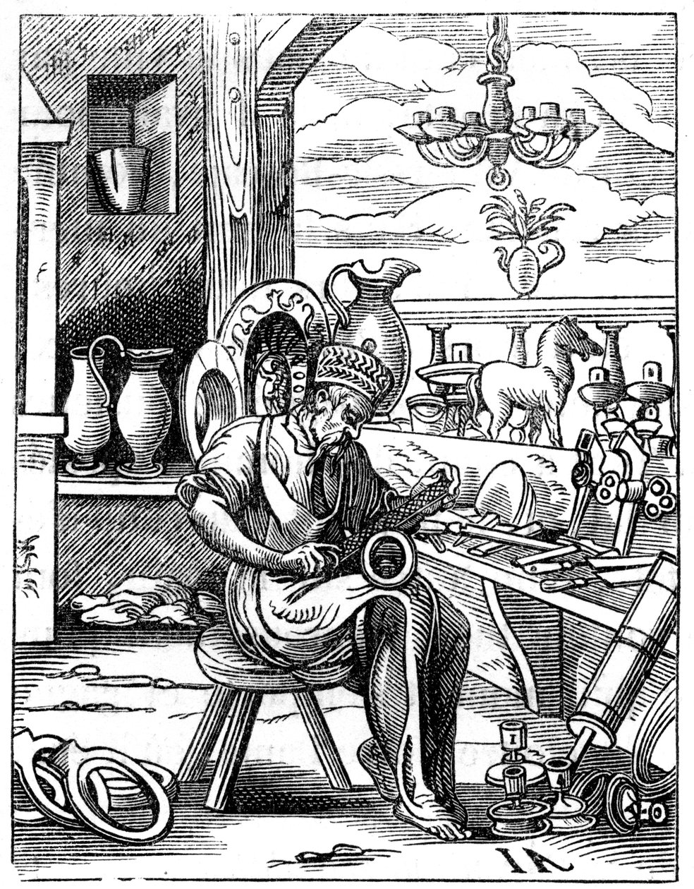 铜匠，16世纪1849年。 作者 约斯特安曼