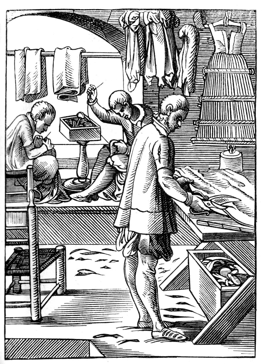 裁缝，16世纪1849年。 作者 约斯特安曼