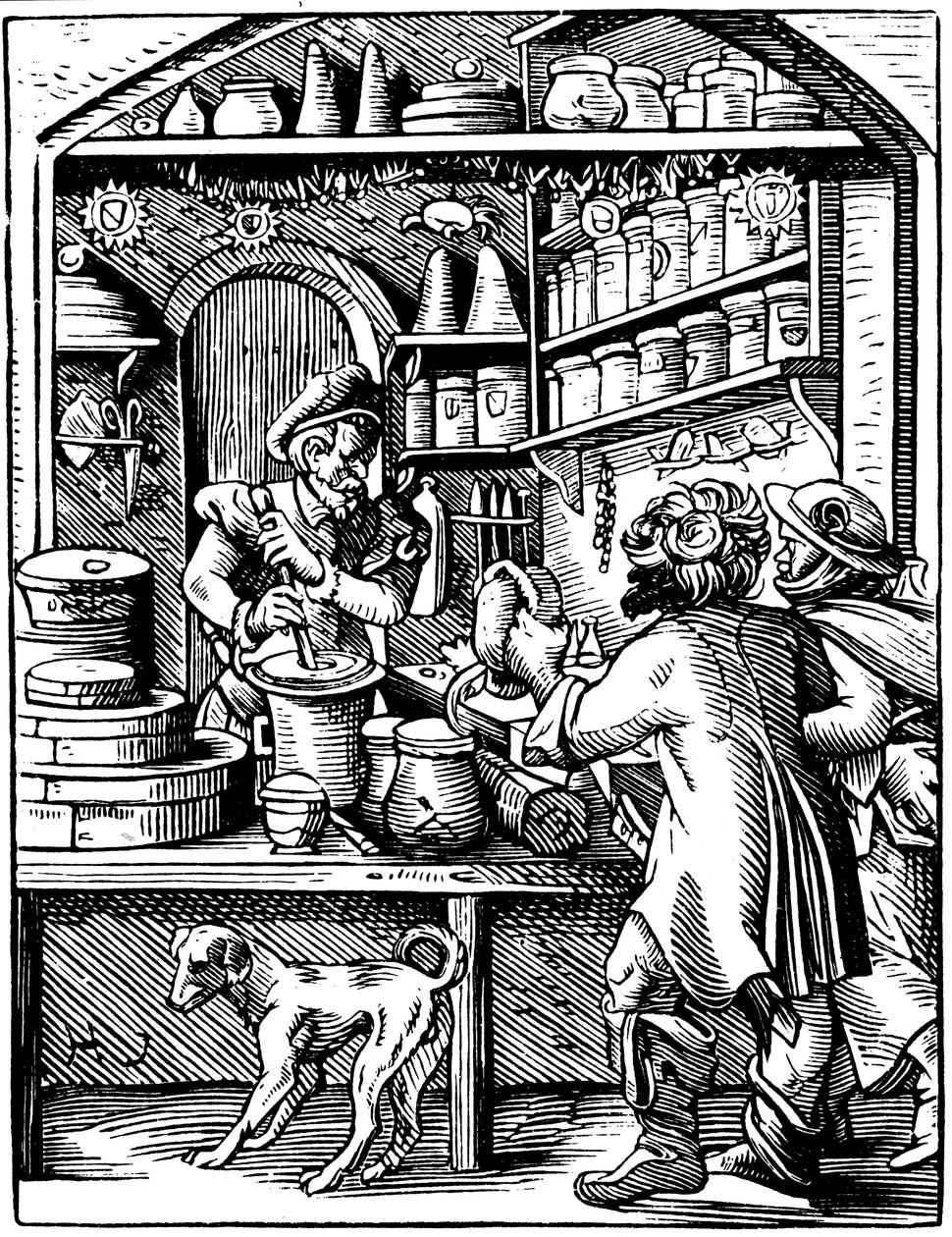 药店，1568年 作者 约斯特安曼
